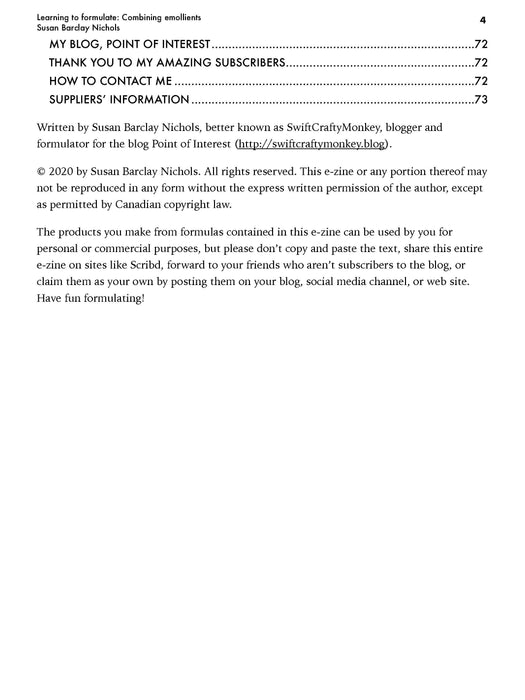 Learning to Formulate: Combining Oils e-Zine